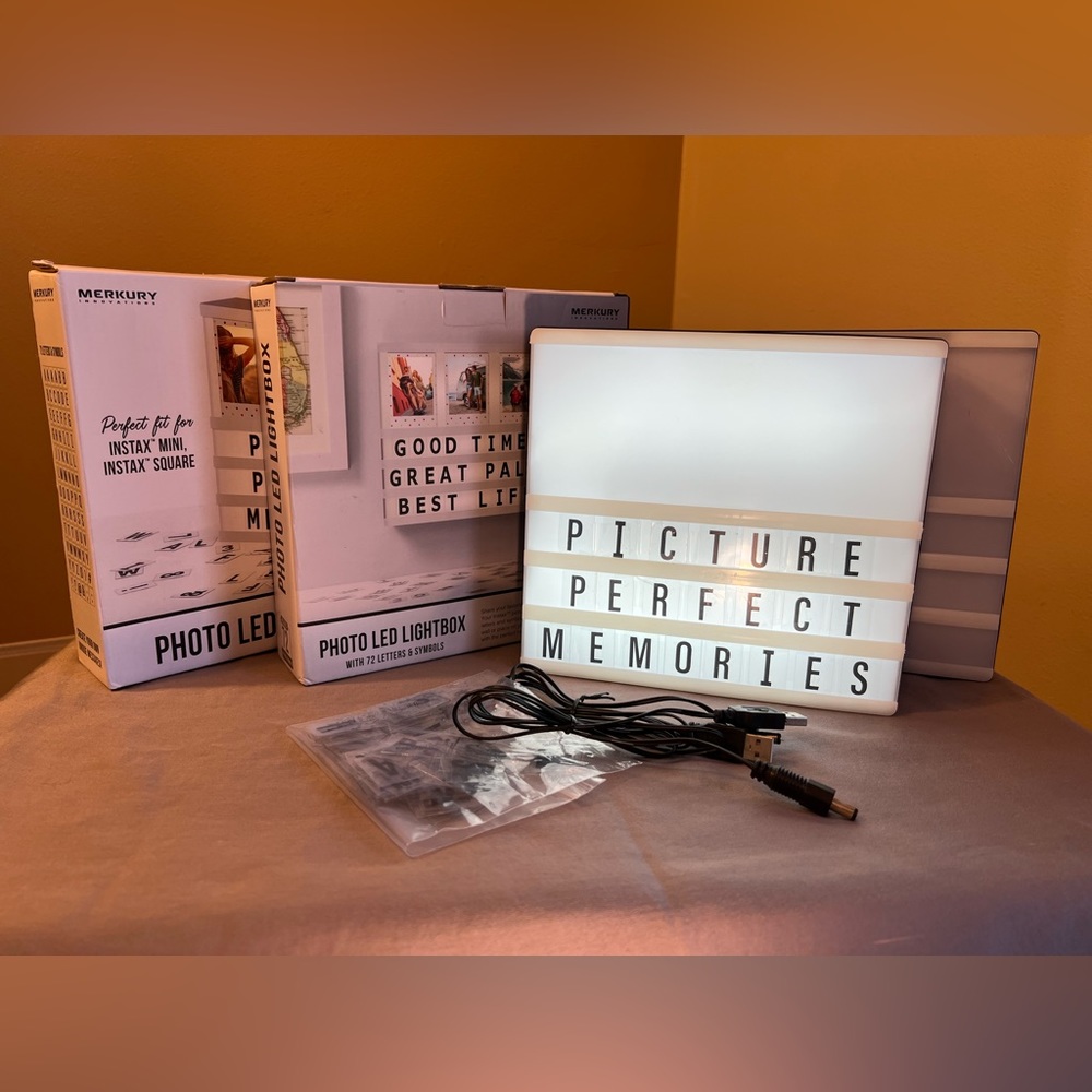Set of 2 L. E.D. Photo Light Box
